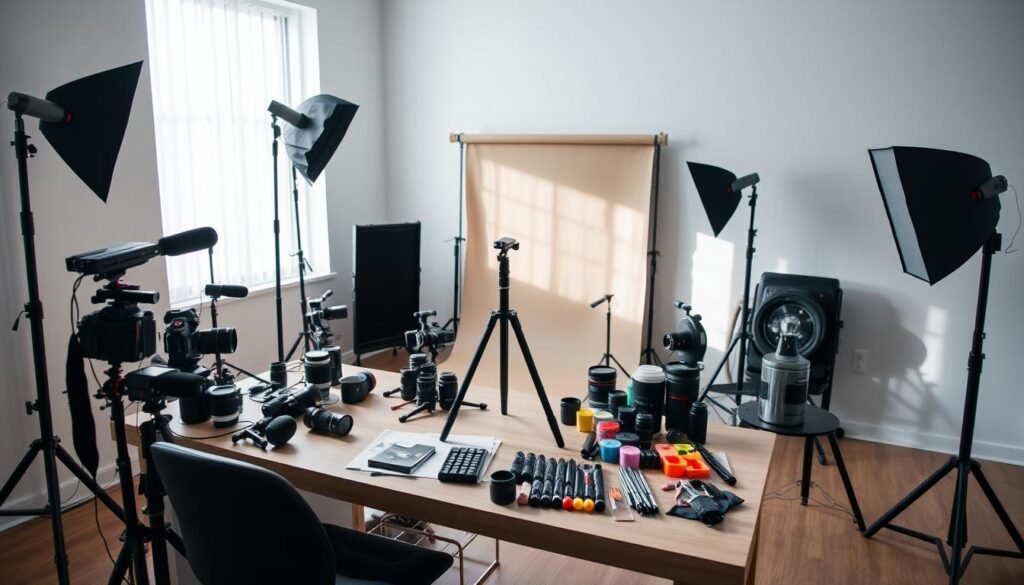 preparación sesión fotográfica