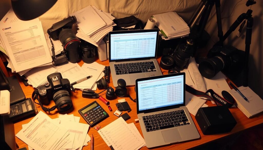 gastos de fotógrafos independientes